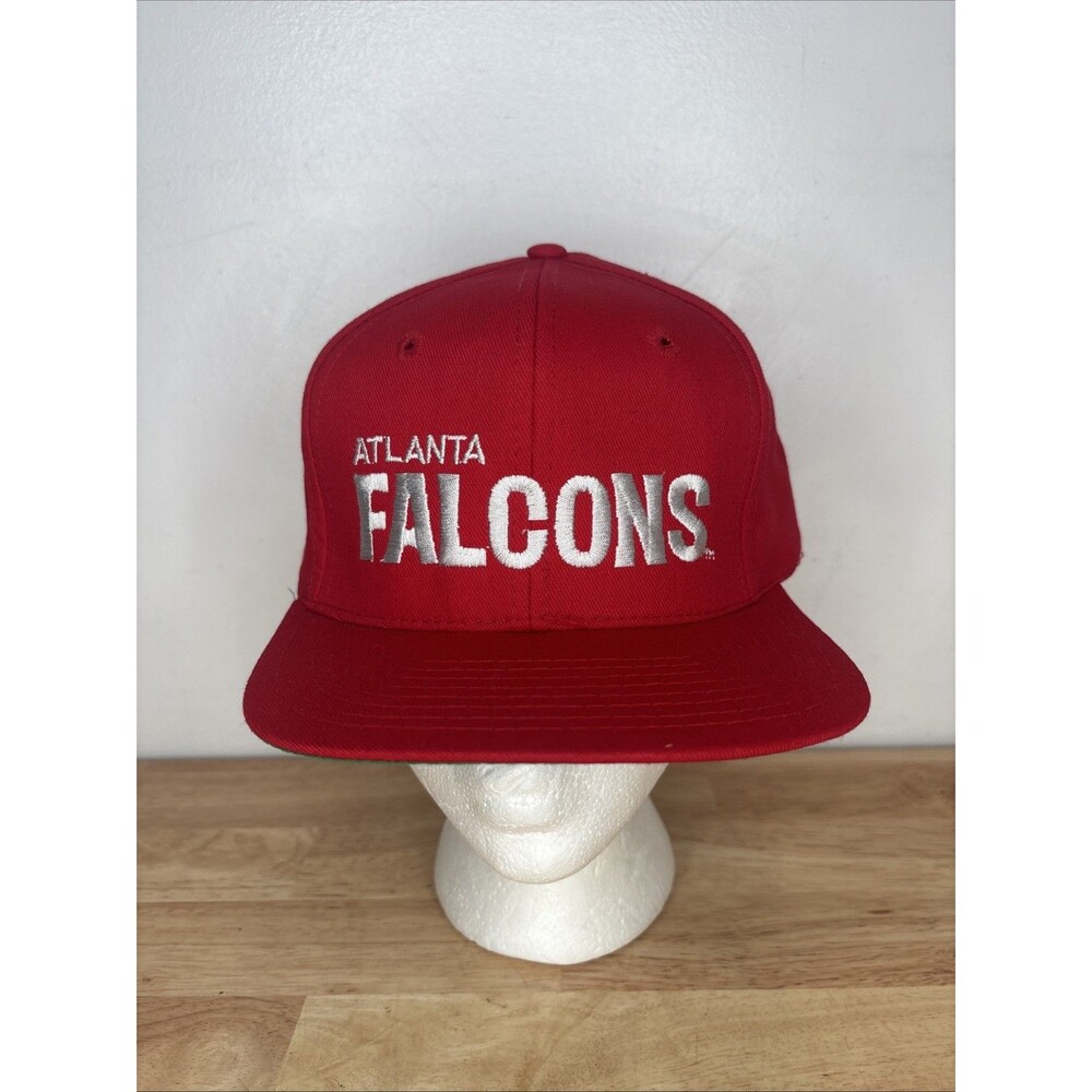 Vintage Atlanta Falcons Snapback Hat Red Silver Embroidered NWOT Football Cap